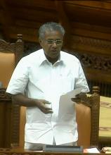Chief Minister Pinarai Vijayan replying to calling attention on Thursday