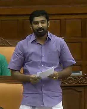 V. T. Balram speaking on his notice for adjournmenet motion in Assembly on Nov. 9