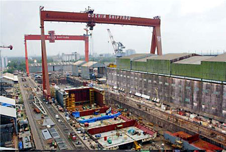 Cochin Shipyard (Photo: vickymon, wikimapia)