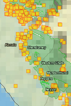 Firemap covering Neyyara and Peppara wildlife sactuaries from Jan. to May 2016
