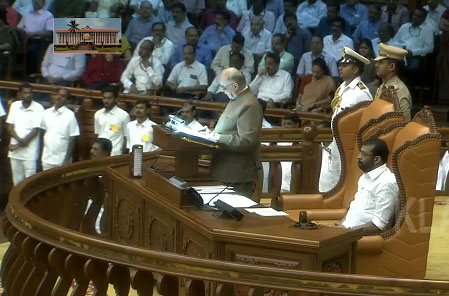 Governor P. Sathasivam addresses Assembly on Friday