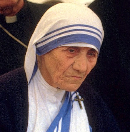 Mother Teresa of Calcutta. Photo by © 1986 Túrelio (via Wikimedia-Commons), 1986 /, CC BY-SA 2.0 de, https://commons.wikimedia.org/w/index.php?curid=2247034