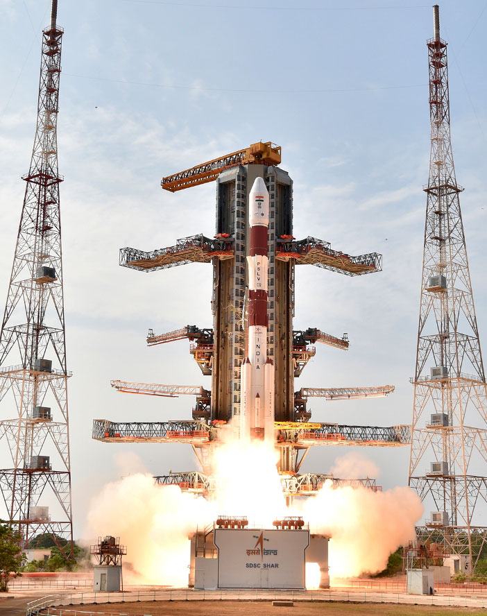 PSLV-C32 ignition and lift off from Srihatikotta on March 10, 2016