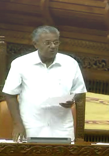 Chief Minister Pinarai Vijayan replying to debate on the motion of thanks to Governor on Thursday