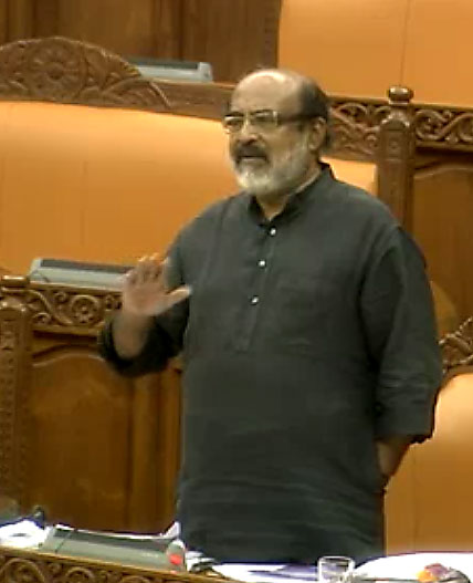 Kerala Finance Minister T. M. Thomnas Isaac replying to the debate on thef Finance Bill on Nov. 7