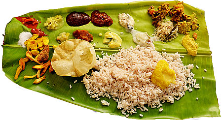 "Sadhya DSW" by Augustus Binu. Licensed under CC BY-SA 3.0 via Commons - https://commons.wikimedia.org/wiki/File:Sadhya_DSW.jpg#/media/File:Sadhya_DSW.jpg