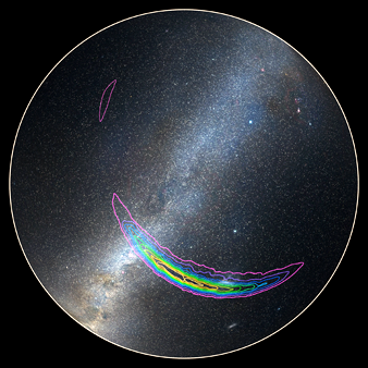 A SkyMap map showing location of the GW150914 detection signal. Image: Caltech/R. Hurt