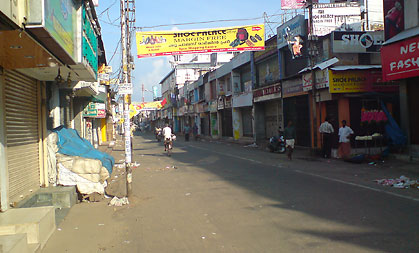 Streets of Chalai in Thiruvananthapuram on a day of hartal (file photo)