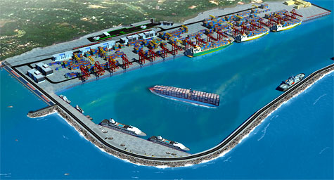 Diagram of proposed Vizhijam Port